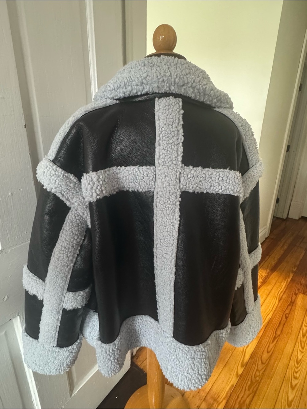 ASOS shearling pleather jacket - Picture 2 of 5